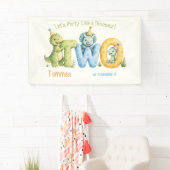 Süßes Dinosaurier-Themen-2. Geburtstag Banner (Insitu)