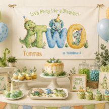 Süßes Dinosaurier-Themen-2. Geburtstag
