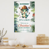 Süßes Dinosaurier-Themen-Baby-Shower Poster (Küche)
