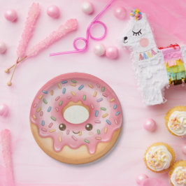 Süßes Donut-Design Hanukkah-Party-Papierteller Pappteller