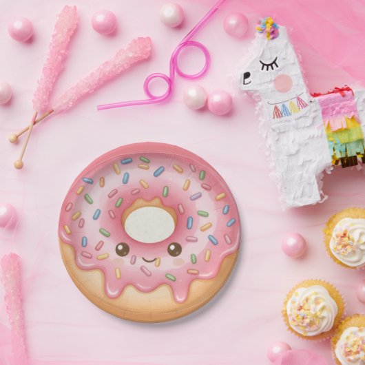 Süßes Donut-Design Hanukkah-Party-Papierteller Pappteller (Party)
