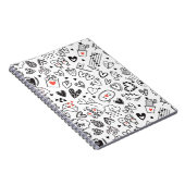 Süßes Doodle-Liebe-Notizbuch-Journal Notizblock (Rechte Seite)