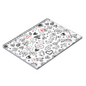 Süßes Doodle-Liebe-Notizbuch-Journal Notizblock (Linke Seite)