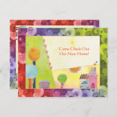 Süßes Dorf-neue Zuhause-Party Einladungen (Vorne/Hinten)