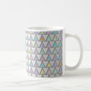 Süßes Dreiecke-Muster in Pastellfarben Kaffeetasse