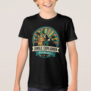Süßes Dschungel-Explorer-Safari-Löwe-Wild-Kinder-S Tri-Blend Shirt