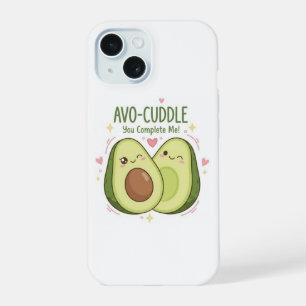 Süßes 'Du Vervollständigst Mich' Kawaii-Avocado-Pa iPhone 15 Hülle