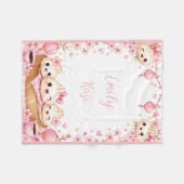 Süßes-Dümpelchen-Mädchen-Baby-Party-Geschenk Fleecedecke (Vorderseite (Horizontal))