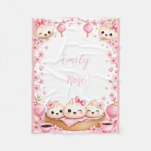 Süßes-Dümpelchen-Mädchen-Baby-Party-Geschenk Fleecedecke (Vorderseite)