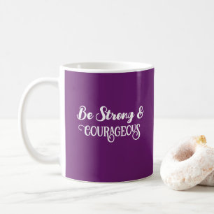 Süßes Dunkelviolett Stark und Mutig Einfach Kaffeetasse
