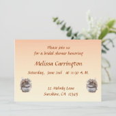 Süßes Eichhörnchen-Brautparty Einladung (Stehend Vorderseite)