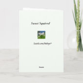 Süßes Eichhörnchen danken Ihnen Dankeskarte (Rückseite)