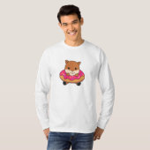 Süßes Eichhörnchen Funny Animes in Donut Pink T-Shirt (Vorne ganz)