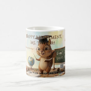 Süßes Eichhörnchen-Lehrer-Rententasse 2026 Kaffeetasse