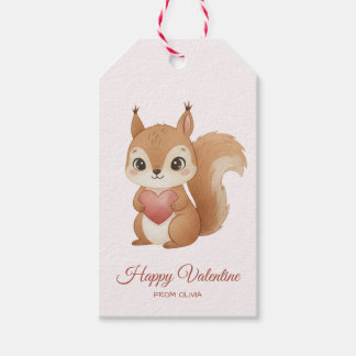 Süßes Eichhörnchen mit Herz Valentinstag Geschenkanhänger