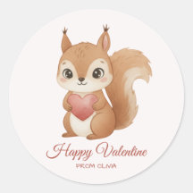 Süßes Eichhörnchen mit Herz Valentinstag