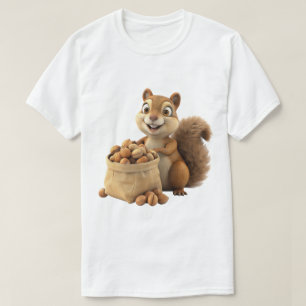 Süßes Eichhörnchen-Tierdesign T-Shirt