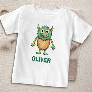 Süßes, eigenartiges, personalisiertes Monster Baby T-shirt