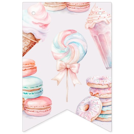 Süßes ein Eis Geburtstag Wimpelkette (Erste Fahne)