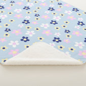 Süßes einfaches Blumenmuster Sherpadecke (3/4)