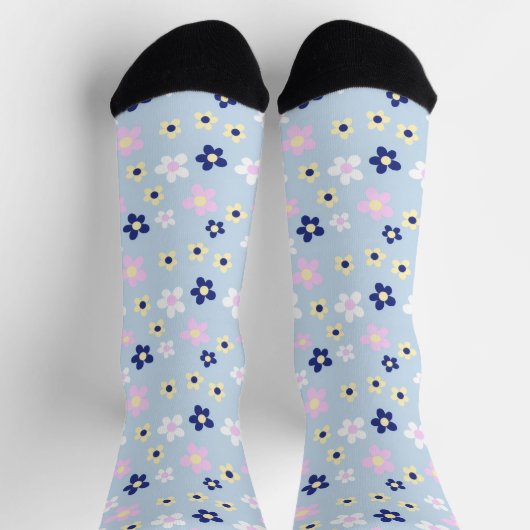 Süßes einfaches Blumenmuster Socken (Oben)