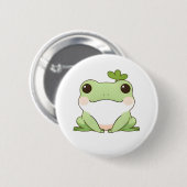 Süßes einfaches Chibi-Frosch-Natur-Kawaii-Design Button (Vorne & Hinten)