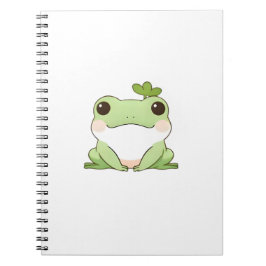 Süßes einfaches Chibi-Frosch-Natur-Kawaii-Design Notizblock
