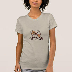 Süßes einfaches Design Katzenliebhaber-Mutter Dame T-Shirt