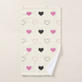 Süßes einfaches Herz-Muster Badhandtuch Set (Handtuch)