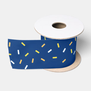 Süßes einfaches Konfetti-Band in Blau und Gelb Satinband