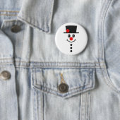 Süßes einfaches Schneemann-Gesicht Winter Weihnach Button (Beispiel)