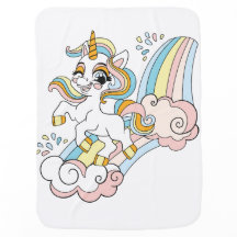 Süßes Einhorn auf einem Regenbogen