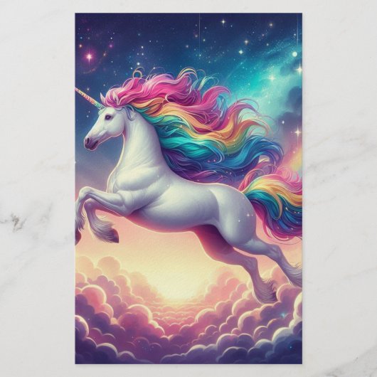 Süßes Einhorn Briefpapier (Vorderseite)
