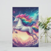 Süßes Einhorn Briefpapier (Stehend Vorderseite)