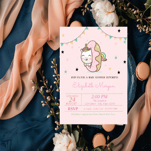 Süßes Einhorn, Donuts Baby Shower Einladung