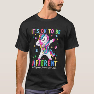 Süßes Einhorn Es ist okay anders zu sein Autismus T-Shirt