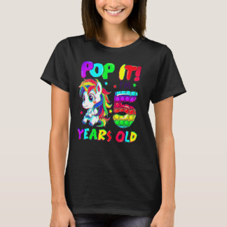 Süßes Einhorn Fidget Spielzeug Pop It Ich bin 5 Mä T-Shirt