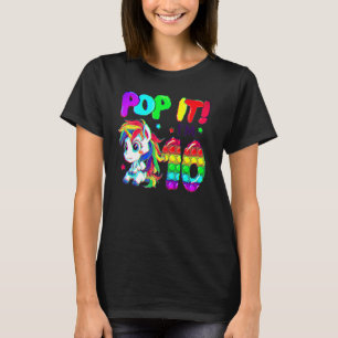 Süßes Einhorn Fidget Toys Pop It Ich bin 10 Mädche T-Shirt
