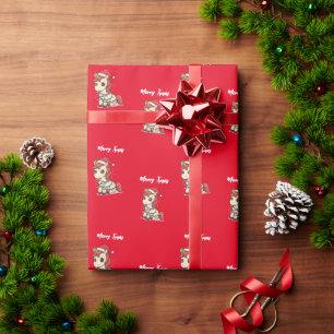 Süßes Einhorn Frohe Weihnachten Baum Winter Xmas Geschenkpapier