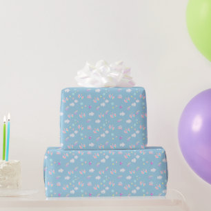 Süßes Einhorn-Gesicht Regenbogen-Gradient Geburtst Geschenkpapier