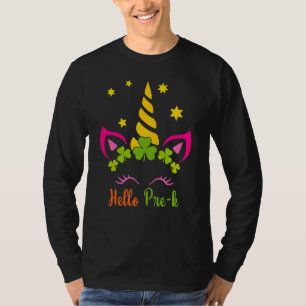 Süßes Einhorn Glücklicher erster Tag der Vorschulk T-Shirt