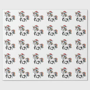 Süßes Einhorn Hirsch Rentier Weihnachtslichter Lus Geschenkpapier
