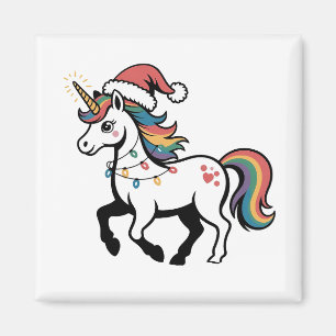 Süßes Einhorn Hirsch Rentier Weihnachtslichter Lus Magnet