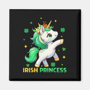 Süßes Einhorn Irische Prinzessin St. Patricks Day  Magnet