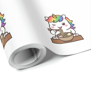 Süßes Einhorn isst Ramen Kawaii Nudelliebhaber Geschenkpapier