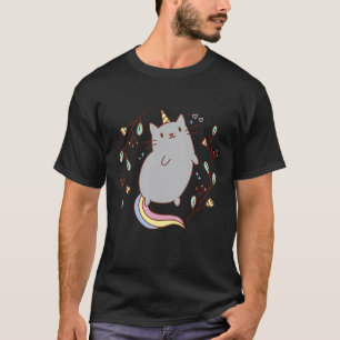 Süßes Einhorn Katzen Kätzchen Grafik T-Shirt