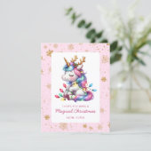 Süßes Einhorn Kinder Weihnachten (Stehend Vorderseite)