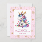 Süßes Einhorn Kinder Weihnachten (Vorderseite)