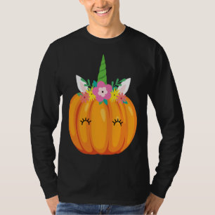 Süßes Einhorn-Kürbis-Halloween-Thanksgiving-Kostüm T-Shirt