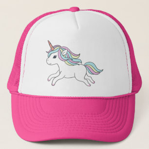Süßes Einhorn Laufende Mädchen Trucker-Mütze Truckerkappe